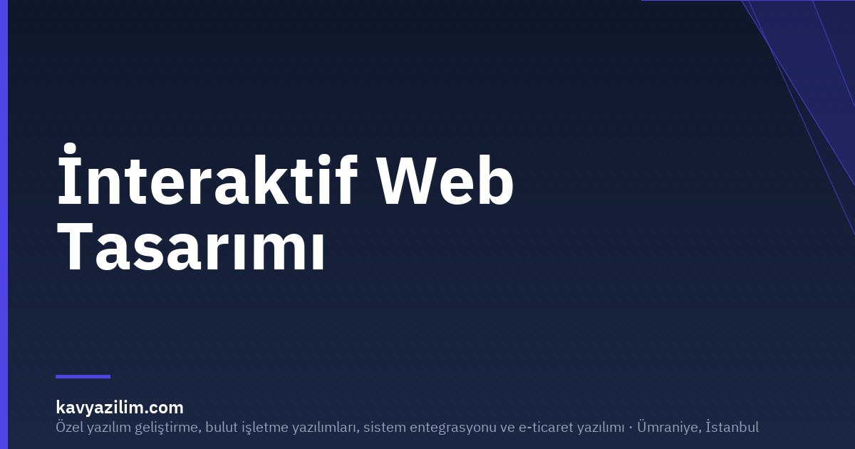 İnteraktif Web Tasarımı